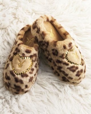 An image of Animal Print Slippers - Leopard