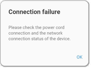 Connection failure
