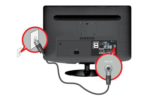 Resultado de imagen de connect coaxial cable to TV