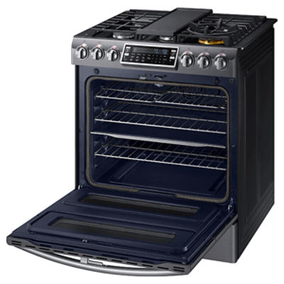 5.8 cu. ft. SlideIn Gas Flex Duo™ Range with Dual Door Ranges NX58K9850SG/AA Samsung US