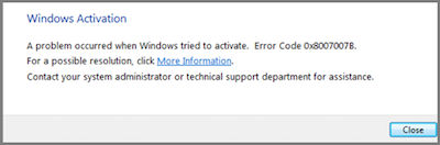A Problem Occurred When Windows Tried To Activate Error Code 0xc004f063