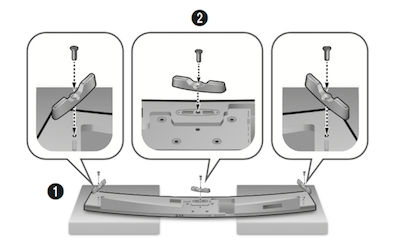 soundbar mounting samsung stand screws holder