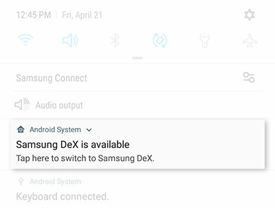 Samsung DeX is available