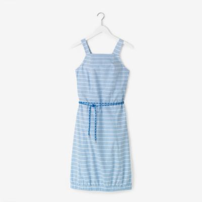 Corded Tie Dress in Lined Stripe