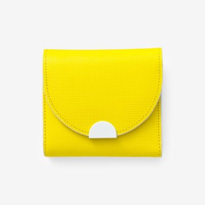 Square Wallet in Windowpane Leather
