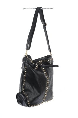 Black Studded Leather Bag
