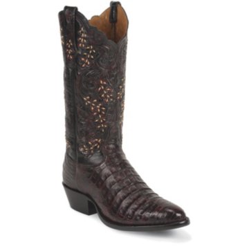 Tony Lama Black Cherry  Belly Antique Caiman - 1002-TL