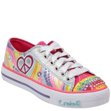 Skechers Lights- Shuffles - Heart Sparks(Toddler/Youth) - 10194L-SMLT
