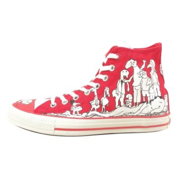 Converse (PRODUCT) Red Chuck Taylor All Star 100 Peepz Hi