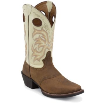 Justin Boots Stampede&trade; Brown Oiled Grubstake W/Saddle - 2521-JB