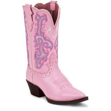 Justin Boots Stampede Pink Deercow - 2556JR