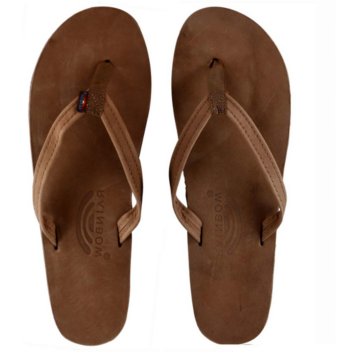 Rainbow Premium Leather Narrow Strap Single Layer - 301ALTSN-DKBR