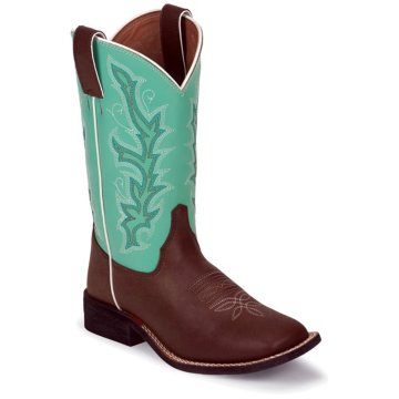 Justin Boots Western Chocolate Burnished