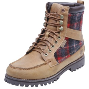 Timberland Newmarket 9-Eye Moc Toe Leather with Woolrich Fabric - 43582