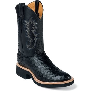 Justin Boots Exotics Black Full Quill Ostrich - 5003