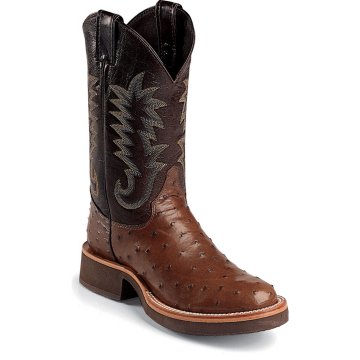 Justin Boots Exotics Antique Brown Full Quill Ostrich - 5031