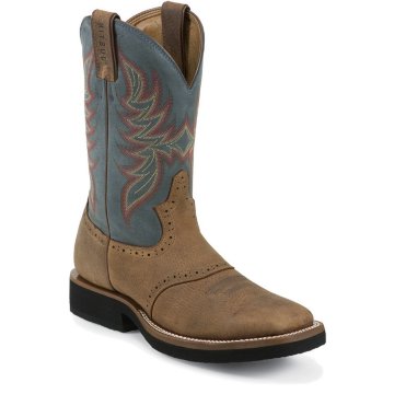 Justin Boots Stampede Rust Aged Cowhide W/Saddle - 5075