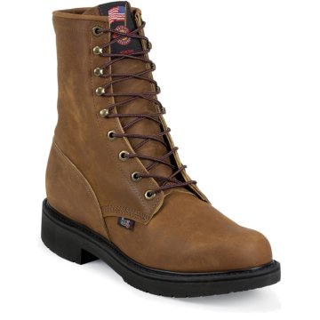 Justin Original Work Aged Bark Steel Toe 8" - 795