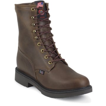 Justin Original Work Bay Apache Steel Toe 8" - 834