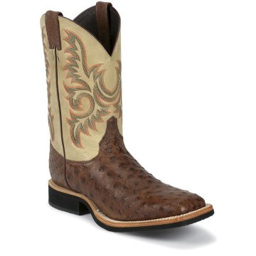Justin Boots Justin AQHA Antique Brown Vintage Full Quill Ostrich - 8582