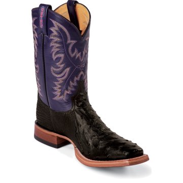 Tony Lama Black Full Quill Ostrich USTRC - 8996