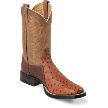 Tony Lama Peanut Brittle Full Quill Ostrich - 8997
