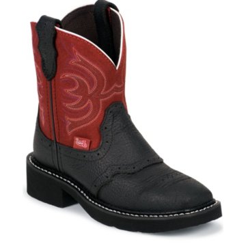 Justin Boots Justin Gypsy Black Deercow W/Perfed Saddle Vamp - 9986JR