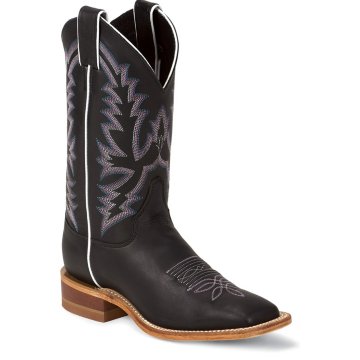 Justin Boots Bent Rail Black Burnished Calf - BRL316