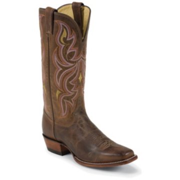 Justin Boots Punchy Dark Brown Vintage Goat