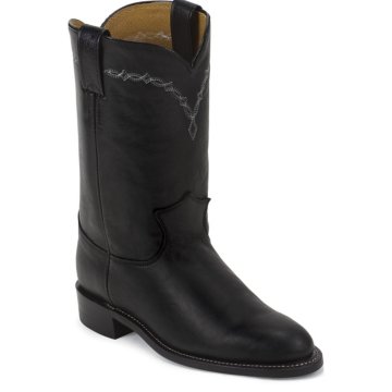 Justin Boots Ropers Royal Black Cowhide - L3803