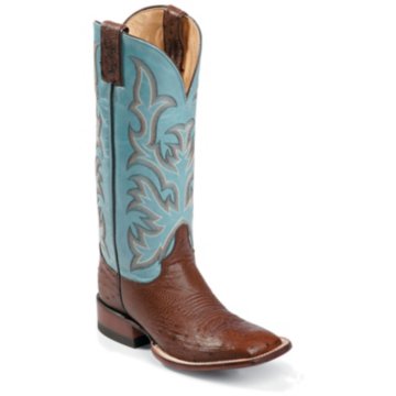 Justin Boots Exotics Antique Brown Smooth Ostrich