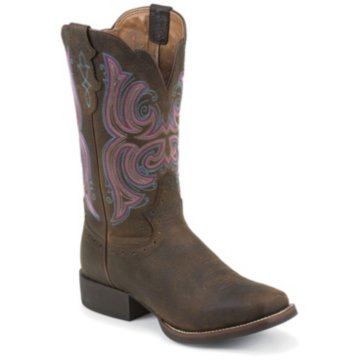 Justin Boots Stampede&trade; Dark Brown Rawhide