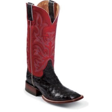 Justin Boots Exotics Black Full Quill Ostrich - L8505