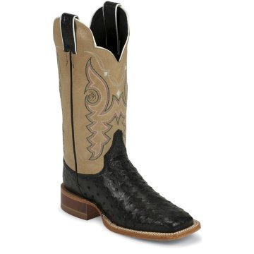 Justin Boots Justin AQHA Black Full Quill Ostrich - L8509