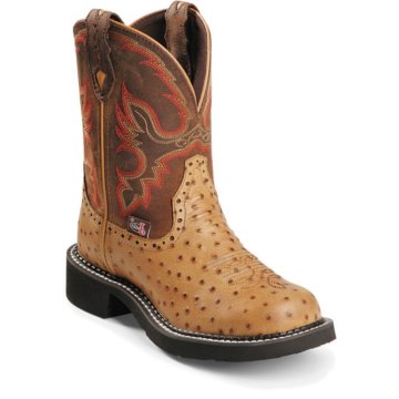 Justin Boots Justin Gypsy Cognac Ostrich Print - L9900
