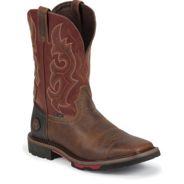 Justin Original Work Rugged Tan Composition Toe Square Toe - WK4643