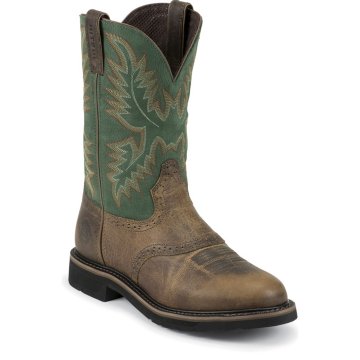 Justin Original Work Rugged Tan Round Toe - WK4670