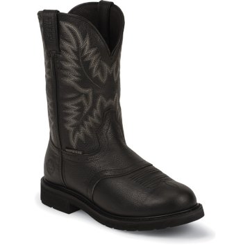 Justin Original Work Black Oiled Steel Toe 11" - WK4692