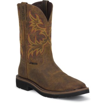Justin Original Work Rugged Tan Cowhide Steel Toe - WKL4682