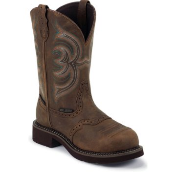 Justin Original Work Aged Bark Waterproof Steel Toe - WKL9984