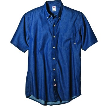 Dickies Apparel Short Sleeve Button-Down Denim Shirt - WS300-RNB