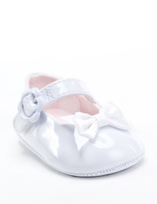 Specialty Baby Girls Patent Bow Shoe - Infants - White - 0 - Specialty Baby