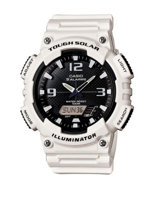 white casio watch