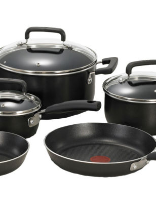 Tfal Signature Total Nonstick 12pc. Black Cookware Set Stage Stores