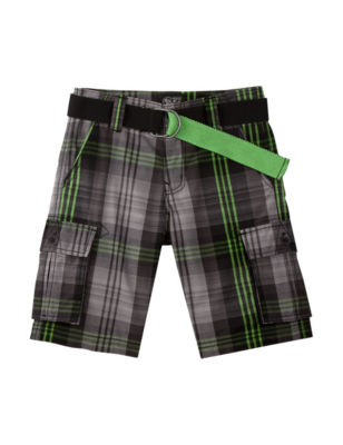 Black Jack Multicolor Madras Plaid Shorts - Boys 8-20 - Green - 10 - Black Jack