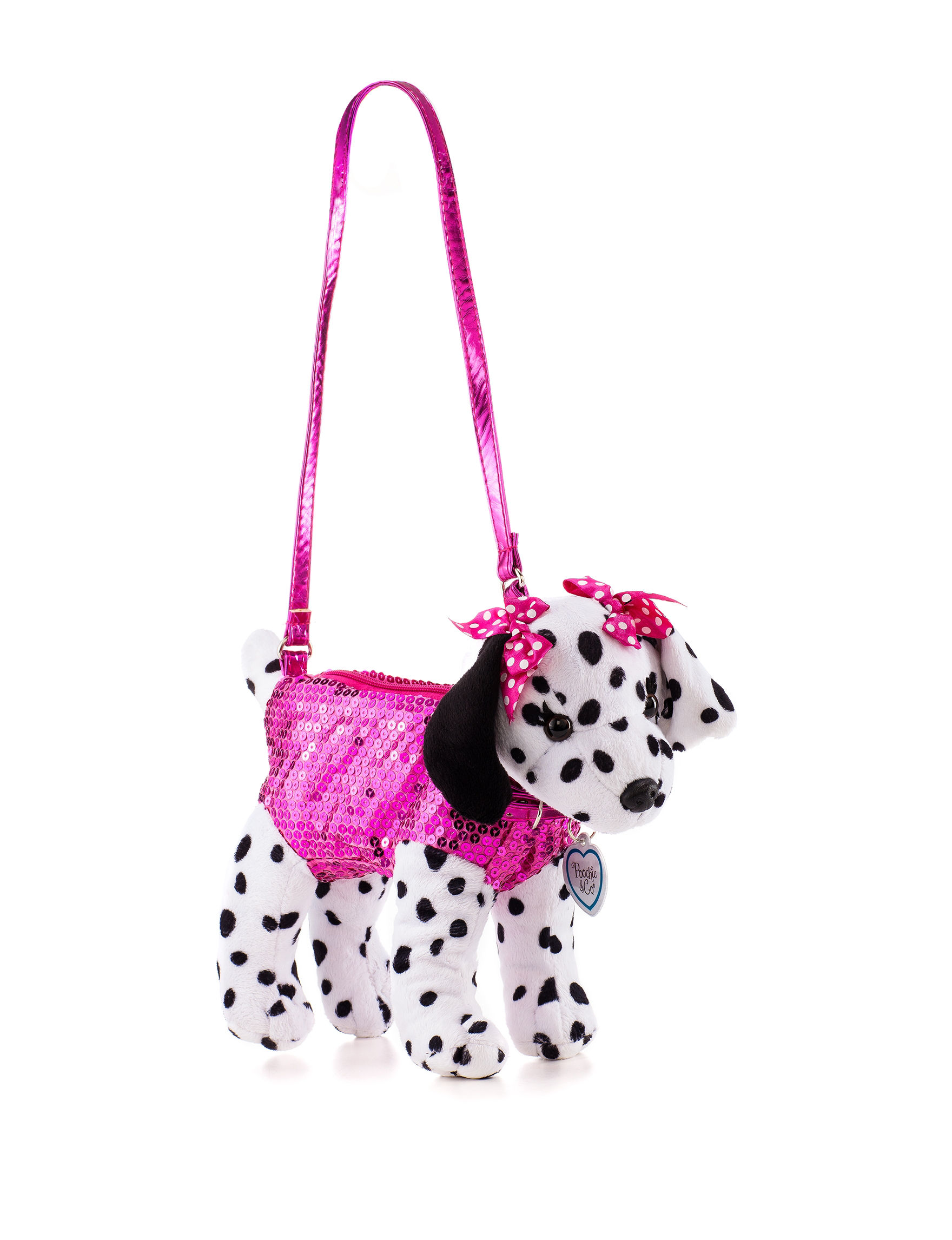 UPC 632878190943 product image for Poochie & Co Dalmatian Sparkly Dog Bag - Girls - Pink - Poochie & Co. | upcitemdb.com