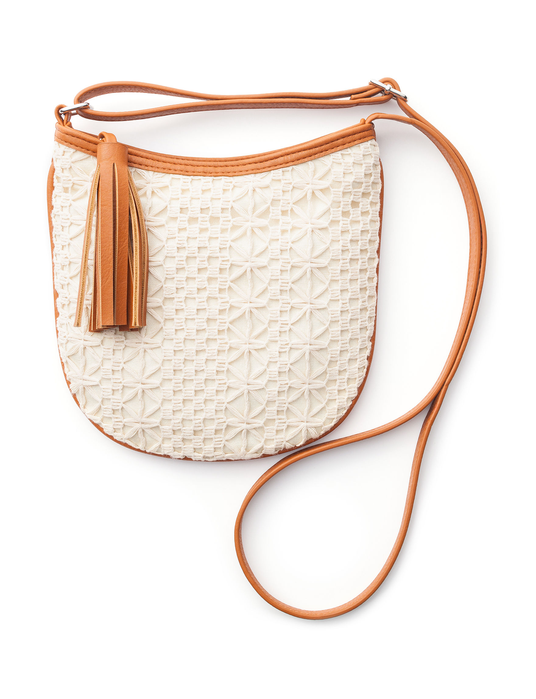 On The Verge Crochet Tassel Crossbody Bag Stage Stores