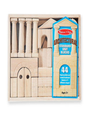 Melissa & Doug 44pc. Architectural Standard Unit Blocks Stage Stores