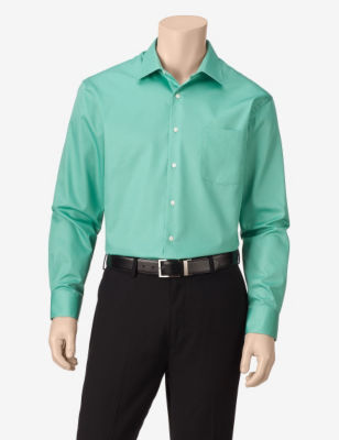 Van Heusen Lux Solid Color Fitted Dress Shirt Stage Stores