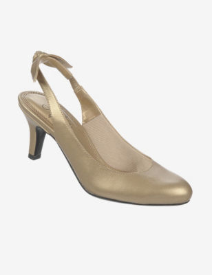 UPC 049367000230 product image for LifeStride Parisian Slingback Pumps - Ladies - Gold - 5 M - Life Stride | upcitemdb.com